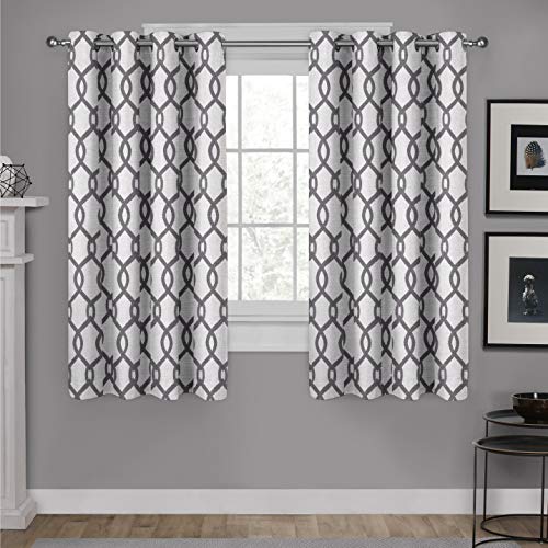 Exclusive Home Curtains Ring-Vorhänge, 1 Paar, Polyester, Black Pearl, 63" Length von Exclusive Home Curtains