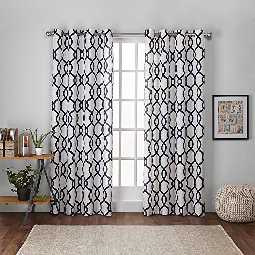 Exclusive Home Curtains Ring-Vorhänge, 1 Paar, Polyester, Indigo, 108" Length von Exclusive Home Curtains