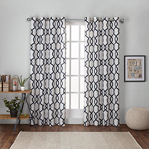 Exclusive Home Curtains Ring-Vorhänge, 1 Paar, Textil, Indigo, 96" Length von Exclusive Home Curtains
