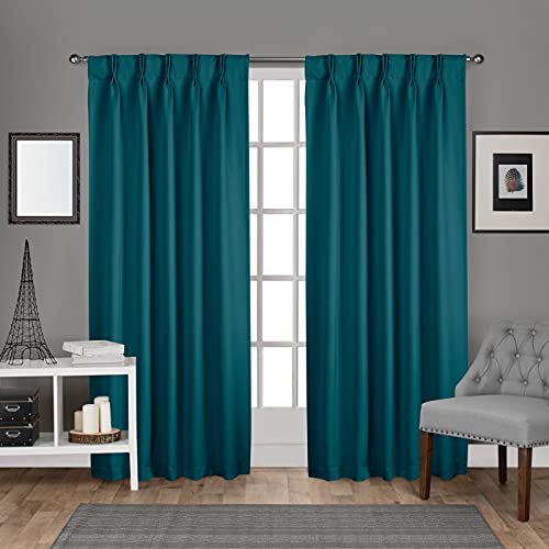 Exclusive Home Verdunkelungsvorhang, Satin, Köper, gewebt, 213,4 cm Länge, Blaugrün von Exclusive Home Curtains