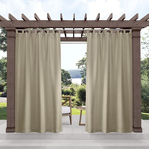 Exclusive Home Curtains VT Vorhang mit Lasche zum Filtern von Licht, 132 x 132 cm, Taupe von Exclusive Home