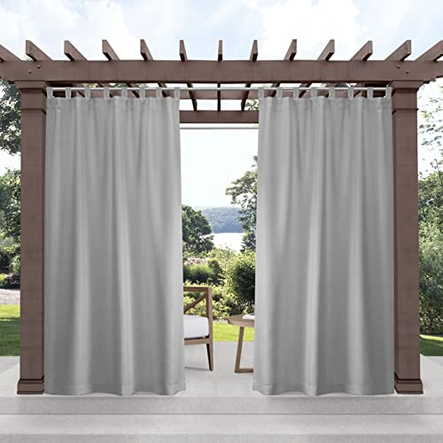 Exclusive Home Curtains VT Vorhang mit Lichtfilterung, solides Cabana-Schlaufen, 132 x 132 cm, Wolkengrau von Exclusive Home Curtains