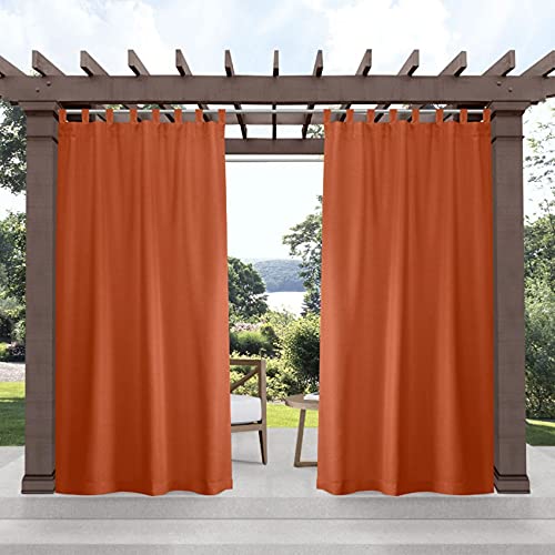Exclusive Home Curtains VT Vorhangpaneel mit Lichtfilterung, solides Cabana, 137 x 248 cm, Mekka-Orange von Exclusive Home