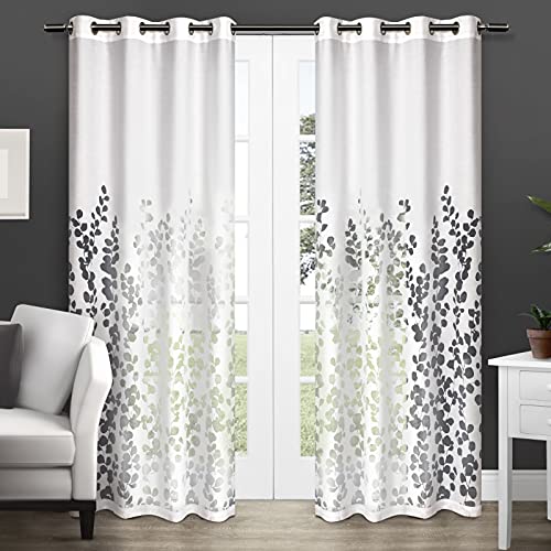 Exclusive Home Wilshire Burnout Vorhang mit Ösen, 137,2 x 213,4 cm, Winterweiß von Exclusive Home Curtains