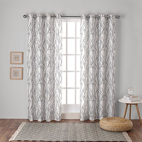 Exclusive Home Gardinen mit Tülle, Fenster-Gardinenpaneel- Paar, Polyester, Black Pearl, 63" Length von Exclusive Home Curtains