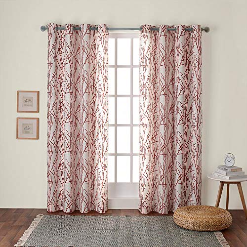 Exclusive Home Gardinen mit Tülle, Fenster-Gardinenpaneel- Paar, Polyester, Mecca Orange, 96" Length von Exclusive Home Curtains