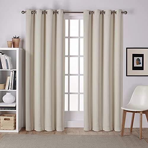 Exclusive Home Isolierte Verdunkelungsvorhänge, Fenster-Paneele mit Ösen Oben, Satin, Köpergewebe (2er-Set), Polyester, leinen, 52x108 von Exclusive Home