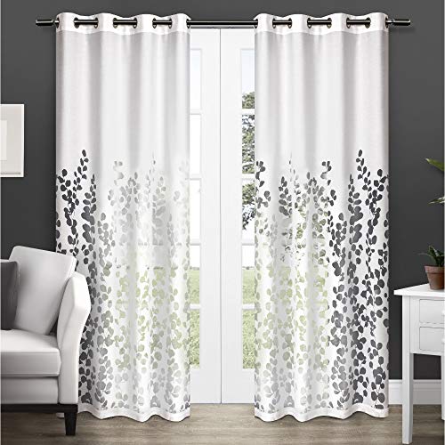 Exclusive Home Wilshire Burnout Vorhang mit Ösen, 137,2 x 274,3 cm, Winterweiß von Exclusive Home Curtains