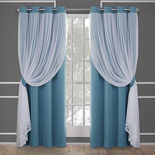 TOWN & COUNTRY LUXE Exklusive Home Curtains Catarina Vorhänge, mehrlagig, massiver Verdunkelungsvorhang und durchscheinender Fenstervorhang mit Tülloberfläche 52x96 türkis TOWN & COUNTRY LUXE Exklusive Home Curtains Catarina Vorhänge, mehrlagig, massiver Verdunkelungsvorhang und durchscheinender Fenstervorhang mit Tülloberfläche 52x96 türkis von TOWN & COUNTRY LUXE