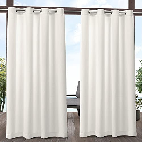 Exclusive Home Biscayne Vorhang mit Ösen, zweifarbig, strukturiert, 137,2 x 243,8 cm, elfenbeinfarben, 2 Stück von Exclusive Home