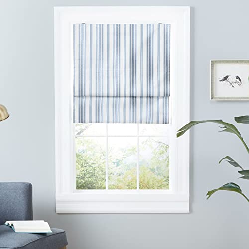 Exclusive Home Ricardo Total Blackout Roman Shade, 100% Polyester, blau, 23x64 von Exclusive Home