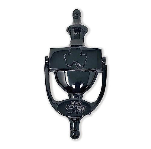 Exclusively Irish Türklopfer für Haustür 20 cm (Kleeblatt Schwarzes Messing) von Exclusively Irish