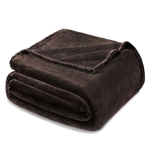 Exclusivo Mezcla Kuscheldecke Fleece Decke für Couch, Superweiche und Warme Sofadecke Wohndecke für Ganzjahreszeit, Plüsch und Leicht, 150 x 200 cm, Braun von Exclusivo Mezcla