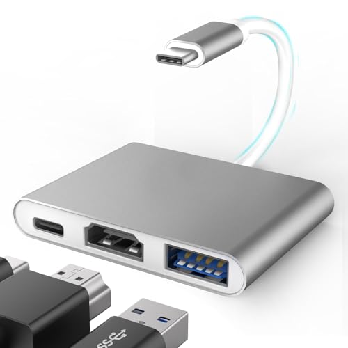 USB C auf HDMI Adapter - 4K Multiport AV Converter for MacBook Pro/Air, iPad Pro - with USB C, USB 3.0 and HDMI Ports USB C auf HDMI Adapter - 4K Multiport AV Converter for MacBook Pro/Air, iPad Pro - with USB C, USB 3.0 and HDMI Ports von Excoutsty
