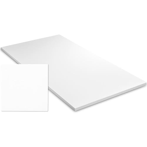 Exeta Tischplatte für Schreibtisch Arbeitstisch Bürotisch Tisch Holzoptik (weiß, 120 x 75 x 2,5 cm) für Tischgestell… von Exeta
