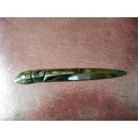 Nephrit Jade Papiermesser Mit Conch Eye. S223 von Eximha