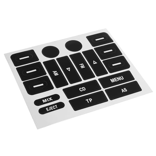 Kompatibel für Golf MK5 Auto Frontnavigation Stereo Radio Schalter Taste Reparatur Aufkleber Decals Ersatz Zubehör Auto Radio Button Reparatur Aufkleber Aufkleber von Exingk