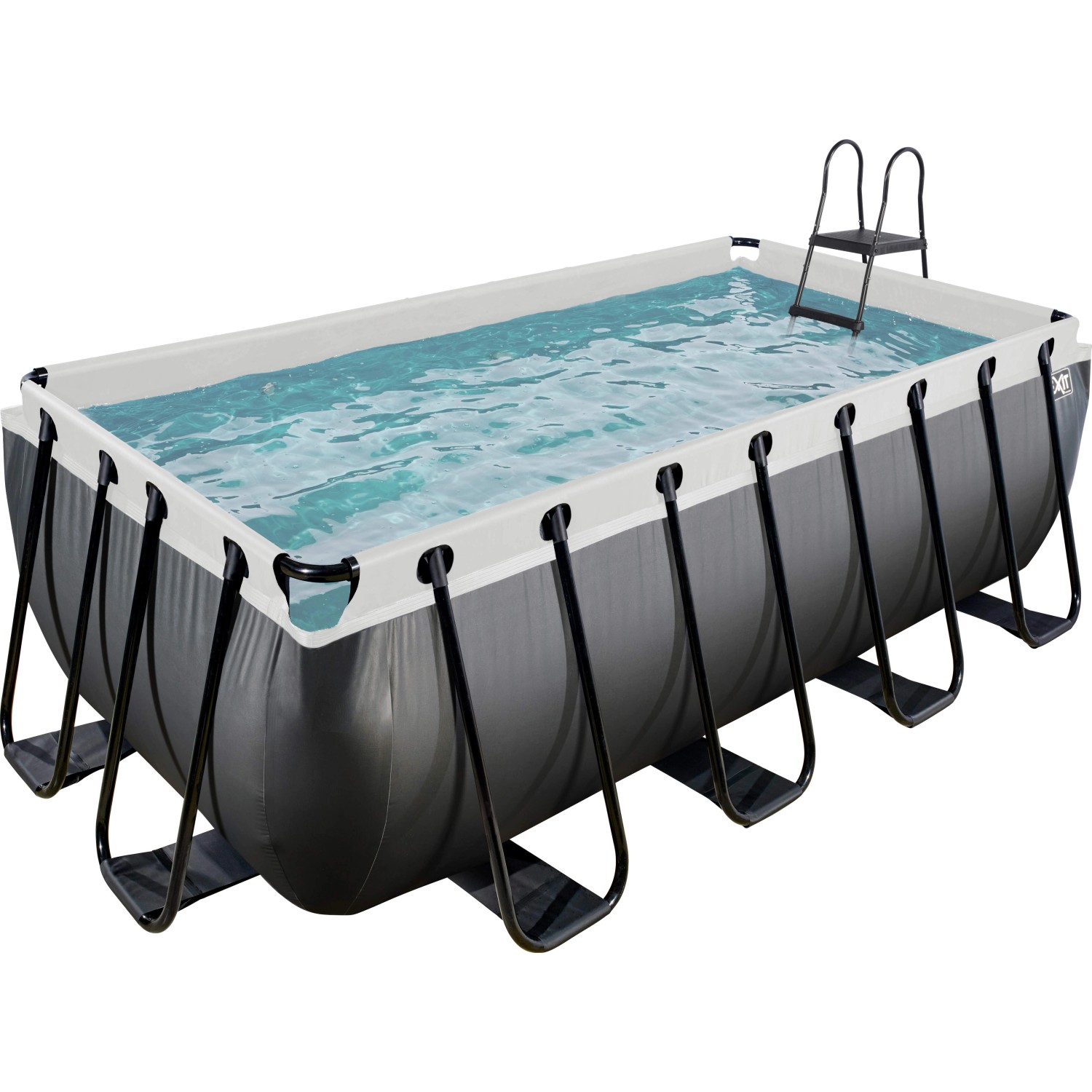 Exit Black Leather Pool Schwarz 400 x 200 x 122 cm m. Filterpumpe von Exit Toys