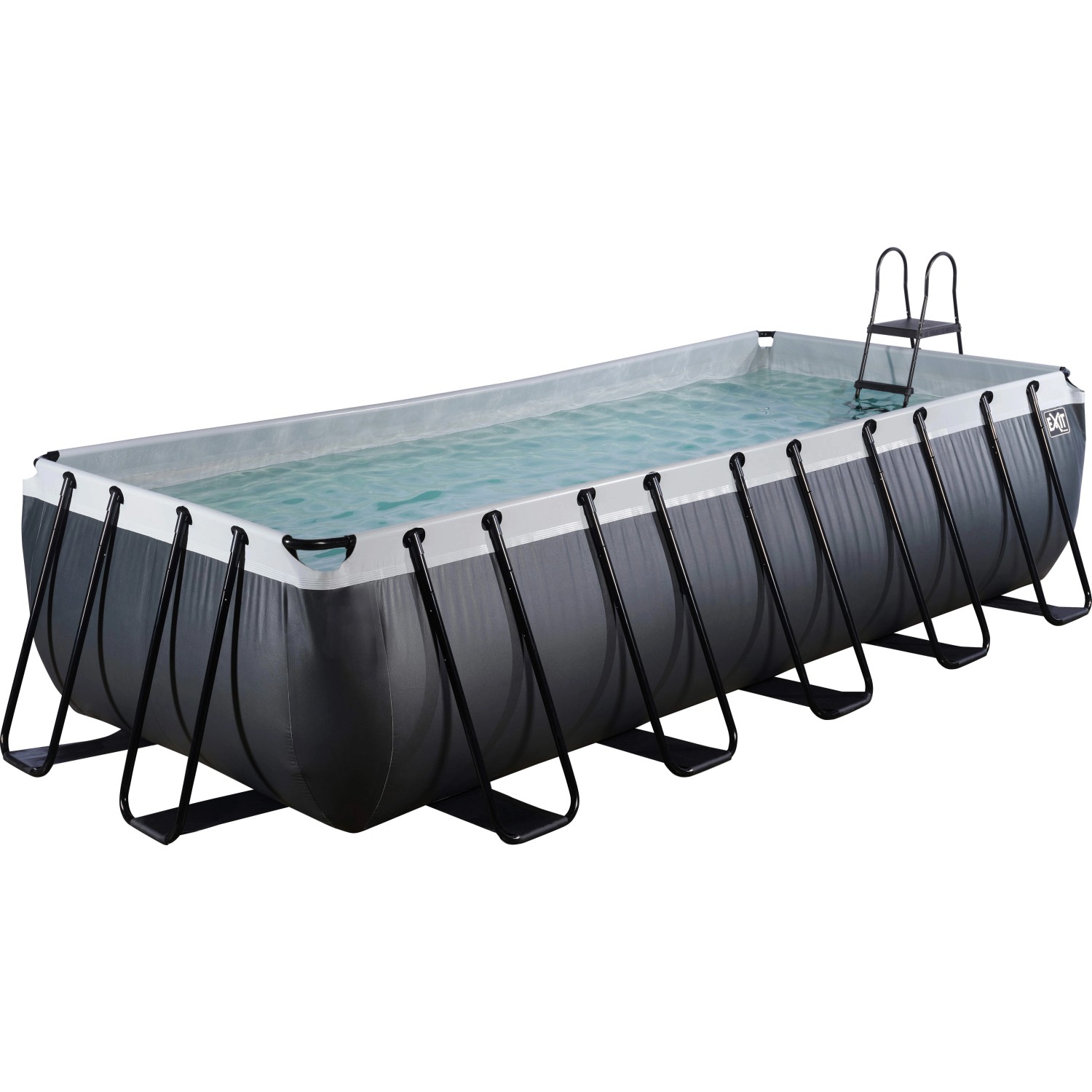 Exit Black Leather Pool Schwarz 540 x 250 x 122 cm m. Filterpumpe von Exit Toys