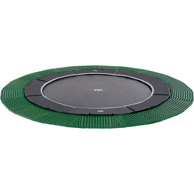 EXIT Dynamic Ebenerdiges Trampolin Ø 427 cm mit Freezone Sicherheitsplatten von Exit Toys
