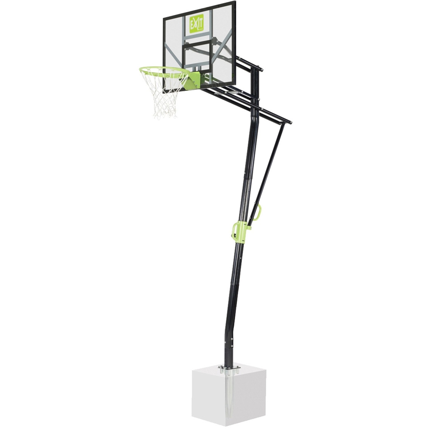 EXIT Galaxy Basketballkorb zur Bodenmontage mit Dunkring - grün/schwarz von Exit Toys
