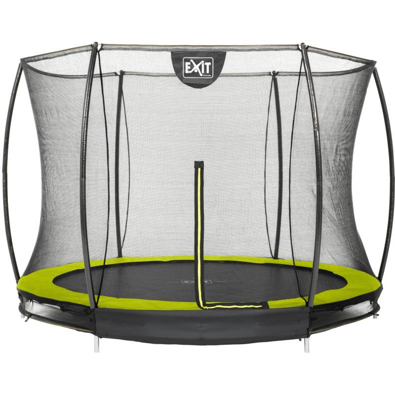 EXIT Silhouette Bodentrampolin D244cm mit Sicherheitsnetz - grün von Exit Toys