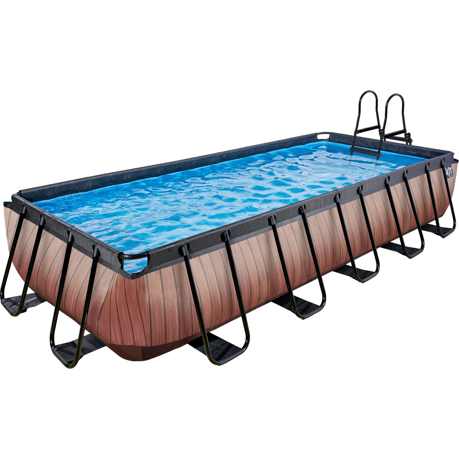 EXIT Wood Pool Braun 540x250x100cm m. Filterpumpe von Exit Toys