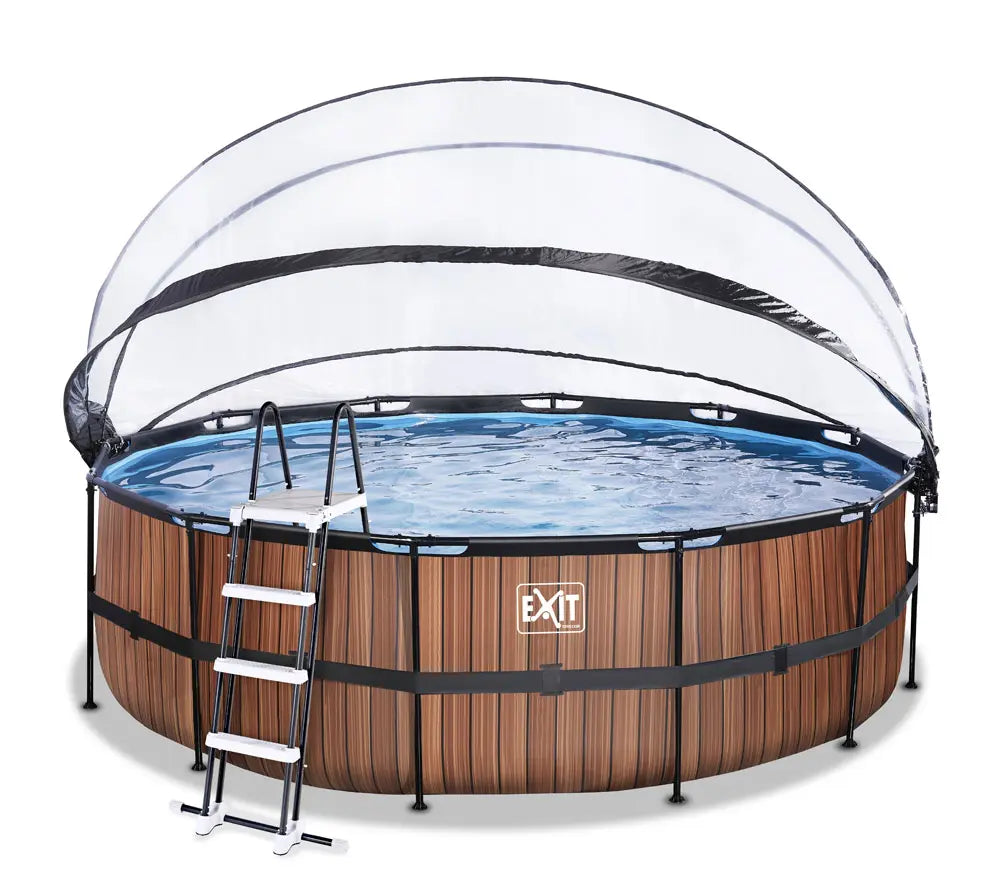 B-Ware Exit Aufstellpool Framepool Schwimmbecken Pool Mit Dach Braun 450x122 Cm B-Ware Exit Aufstellpool Framepool Schwimmbecken Pool Mit Dach Braun 450x122 Cm von Exit