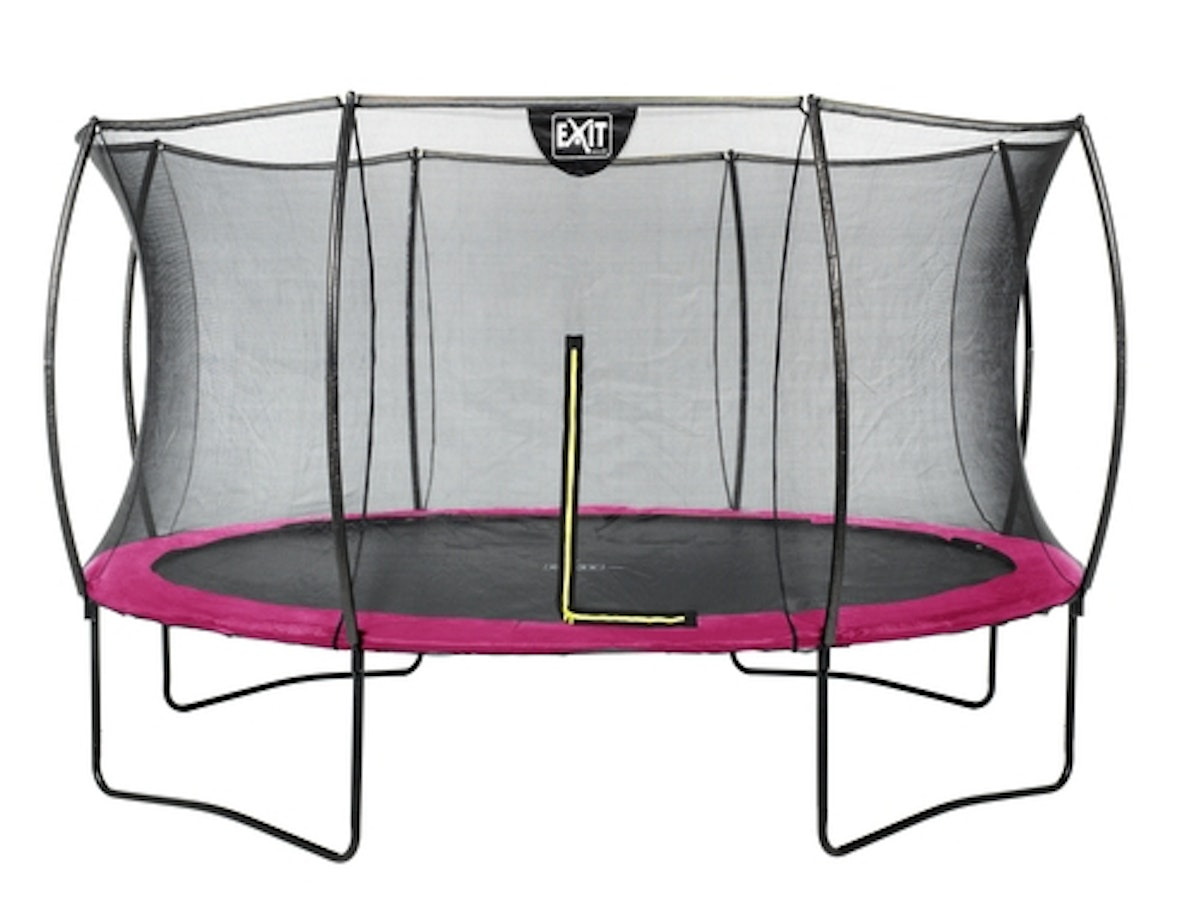 EXIT Silhouette Trampolin mit Sicherheitsnetz-Ø 366 cm-rosa von Exit