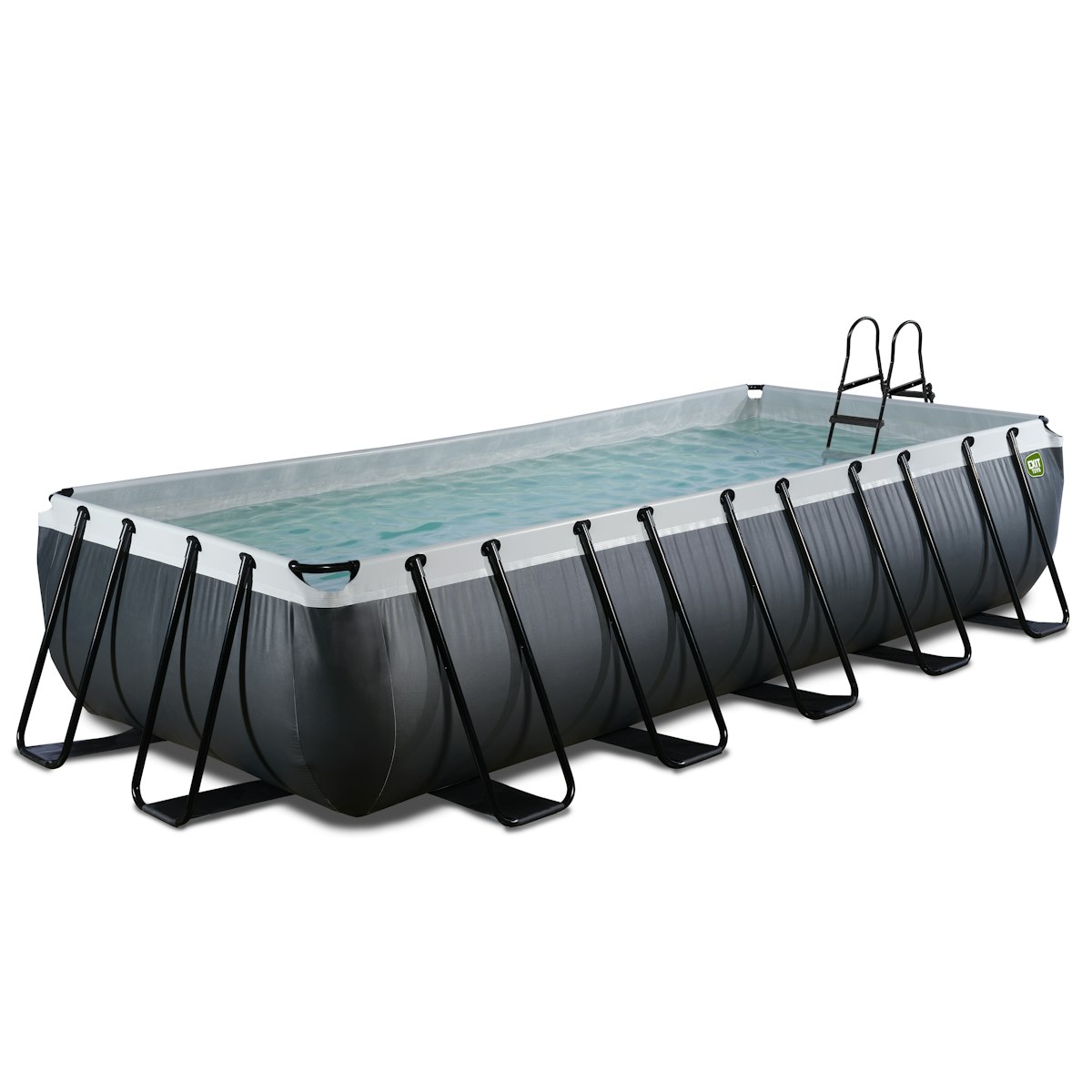 EXIT rechteckiger Rahmenpool Premium mit Sandfilteranlage 540 x 250 cm schwarz von Exit