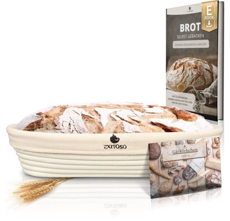 Exitoso Gärkorb Oval, einfach frisches Brot backen - nachhaltig gesund Exitoso Gärkorb Oval, einfach frisches Brot backen - nachhaltig gesund von Exitoso