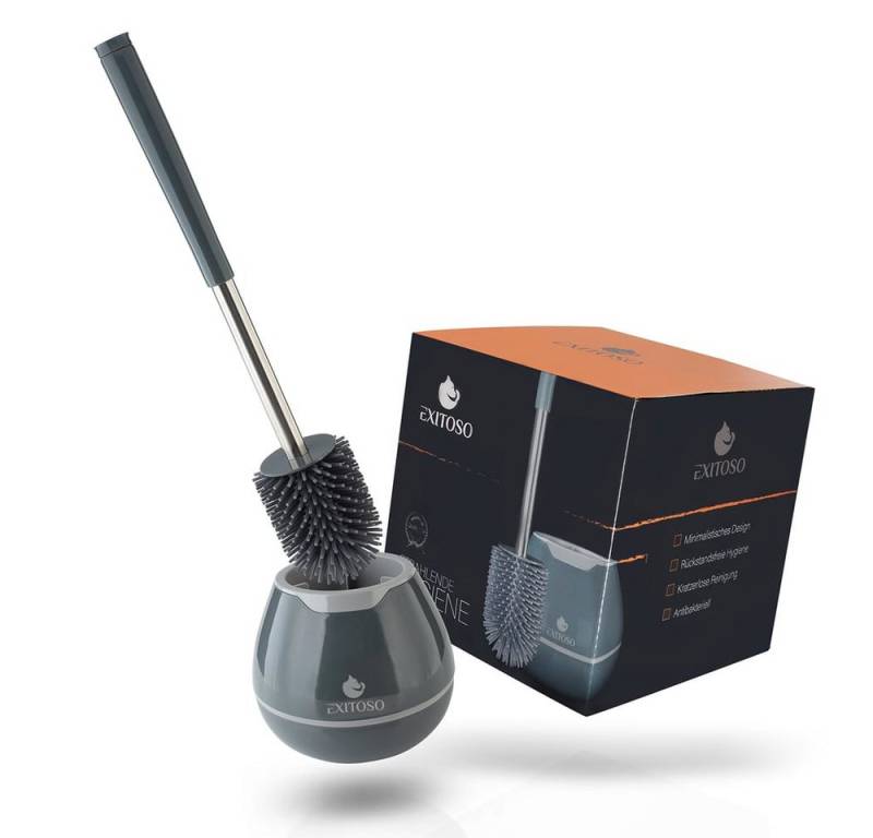 Exitoso WC-Reinigungsbürste Exitoso Toilettenbürste, Hygienisch selbstreinigend waschbar - ohne Rückstände von Exitoso