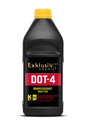 Exklusiv Chemie Bremsflüssigkeit DOT-4 1000ml | Für Bremssysteme mit ABS,TCS und ESP/DSC | Brake Fluid in Markenqualität | Optimierte Bremsleistung Exklusiv Chemie Bremsflüssigkeit DOT-4 1000ml | Für Bremssysteme mit ABS,TCS und ESP/DSC | Brake Fluid in Markenqualität | Optimierte Bremsleistung von Exklusiv Chemie