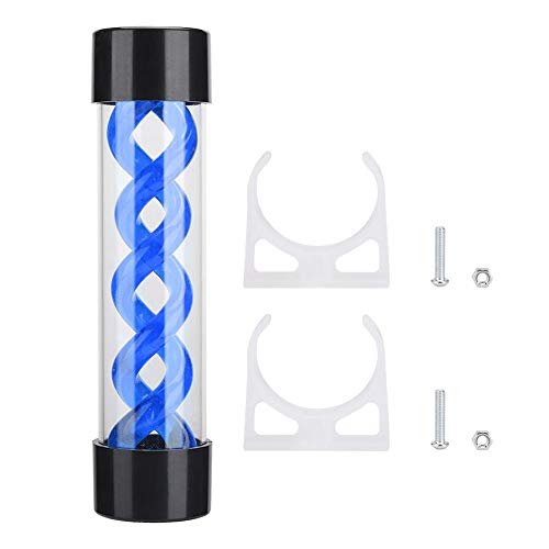 Behälter für Wasserkühlung G1/4 mit Gewinde T-Virus-Zylinderkühltank für Computer-Wasserkühlung, für Desktop, 200 mm, Rot/Grün/Blau(Blau) von Exliy