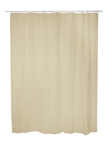 Duschvorhänge PVC Duschvorhänge mit Duschvorhangringe Duschvorhänge wasserabweisend Duschvorhänge 140x180 cm Beige Creme 2 Stück von Exma