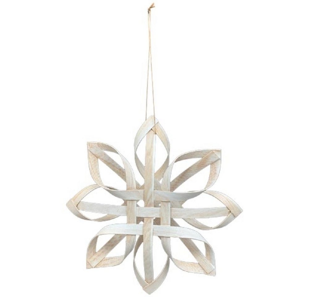 Exner GmbH Garten- & Wohnaccessoires Christbaumschmuck Exner SchneeFlocke Willow, weiß, Holz, 29x6x29 cm, 258649 (1-tlg) von Exner GmbH Garten- & Wohnaccessoires