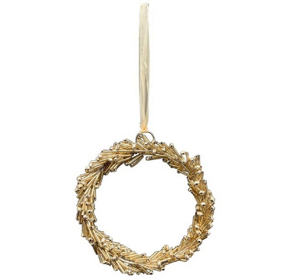 Exner GmbH Garten- & Wohnaccessoires Dekohänger Exner RingHänger GlinT, gold, Acrylperlen/Metall, 10x1,5x10 cm 259065 (1 St) von Exner GmbH Garten- & Wohnaccessoires