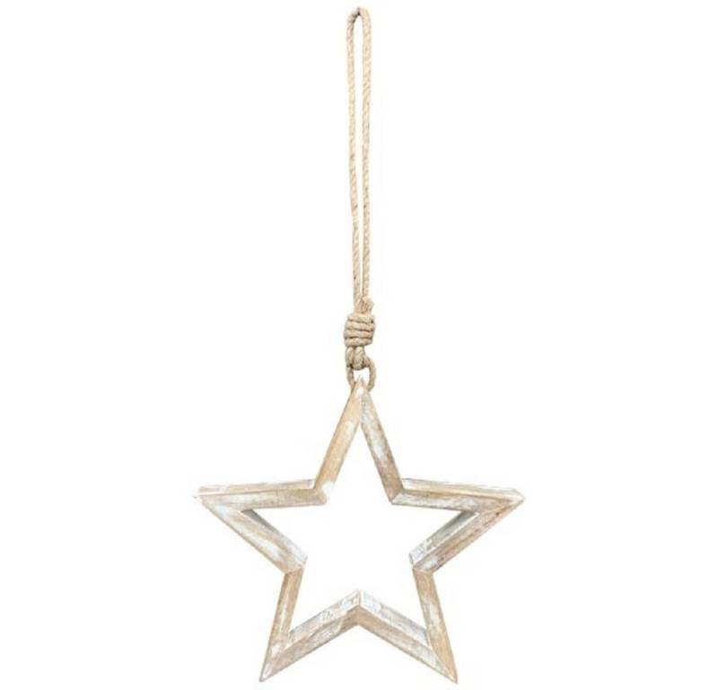 Exner GmbH Garten- & Wohnaccessoires Dekoobjekt Exner SternHänger Dost, Holz, 30x3,5x30 cm, 259459 (1 St) von Exner GmbH Garten- & Wohnaccessoires