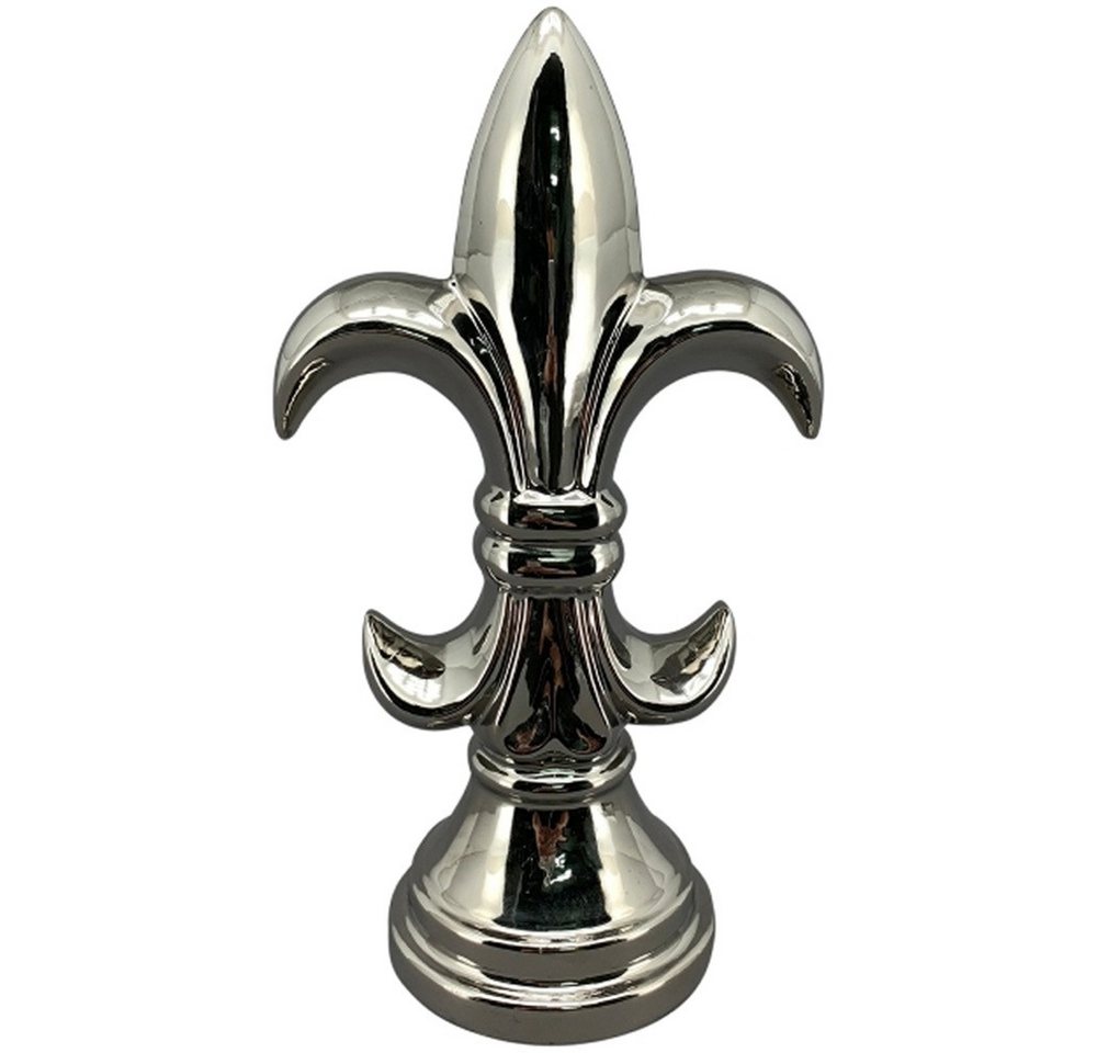 Exner GmbH Garten- & Wohnaccessoires Dekoobjekt Fluer di Lys / Bourbon Lilie silber Keramik, royal klassik Deko Exner GmbH Garten- & Wohnaccessoires Dekoobjekt Fluer di Lys / Bourbon Lilie silber Keramik, royal klassik Deko von Exner GmbH Garten- & Wohnaccessoires