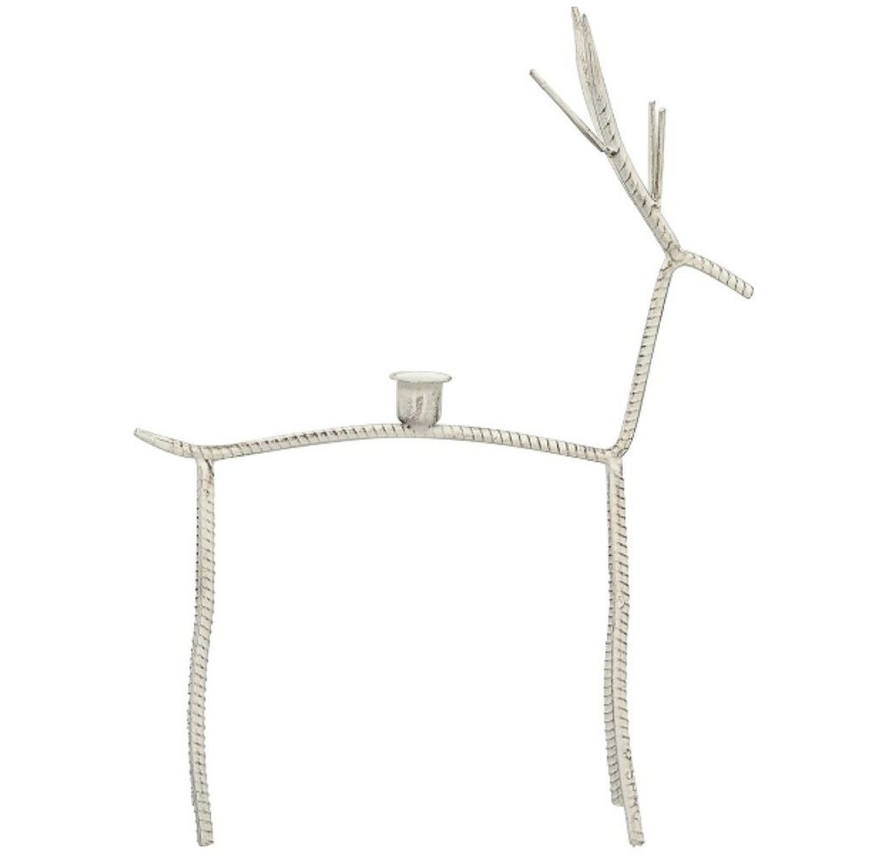 Exner GmbH Garten- & Wohnaccessoires Kerzenhalter Kerzenhalter Hirsch Figur Weihnachten Metall 43 cm von Exner GmbH Garten- & Wohnaccessoires