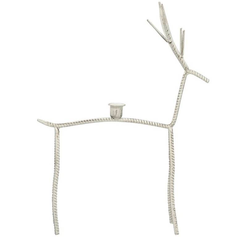 Exner GmbH Garten- & Wohnaccessoires Kerzenhalter Kerzenhalter Hirsch Figur Weihnachten Metall 43 cm von Exner GmbH Garten- & Wohnaccessoires