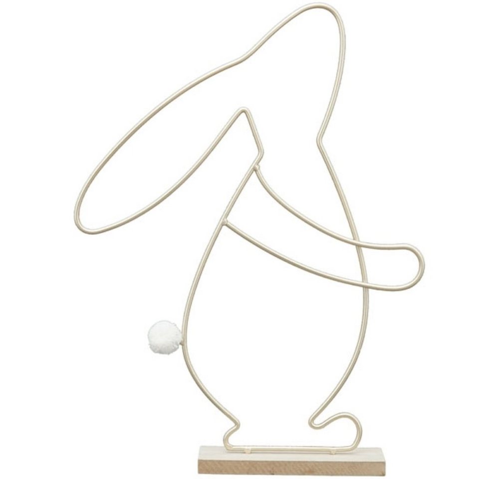 Exner GmbH Garten- & Wohnaccessoires Osterhase Oster Hase Gestell Gold Modern Schmal 38 cm, Groß von Exner GmbH Garten- & Wohnaccessoires