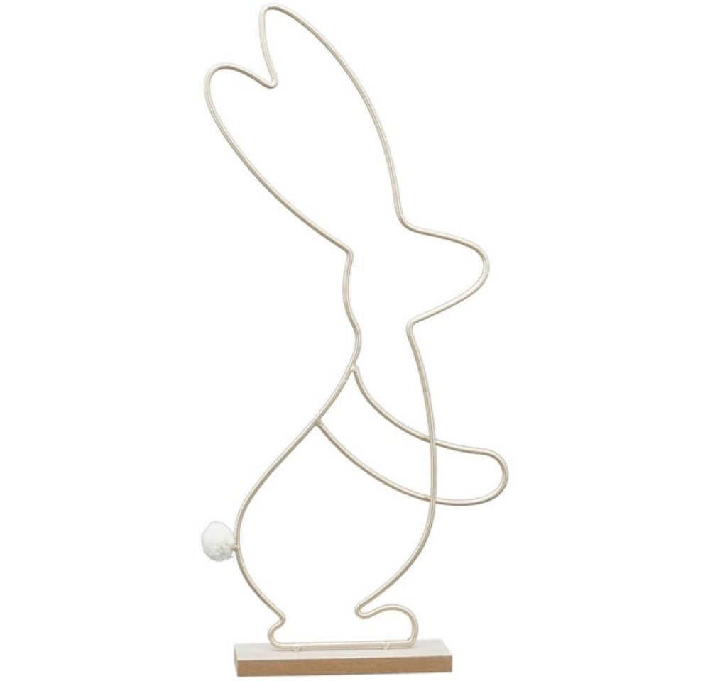 Exner GmbH Garten- & Wohnaccessoires Osterhase Deko Hase Gestell Gold Modern Ostern 47 cm, Modern von Exner GmbH Garten- & Wohnaccessoires