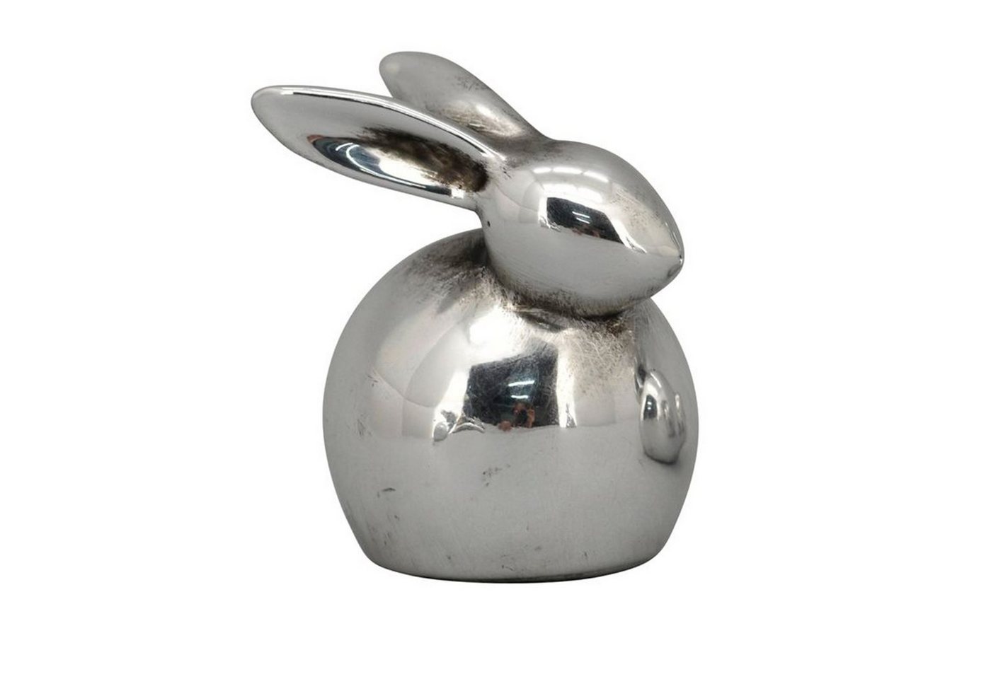 Exner GmbH Garten- & Wohnaccessoires Osterhase Hase ArgenT, silber, Dolomite, 12x11x15,5 cm von Exner GmbH Garten- & Wohnaccessoires