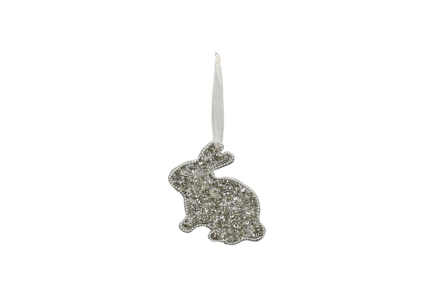 Exner GmbH Garten- & Wohnaccessoires Osterhase HasenHänger Dost - silber - Holz - 10x7x1 cm von Exner GmbH Garten- & Wohnaccessoires