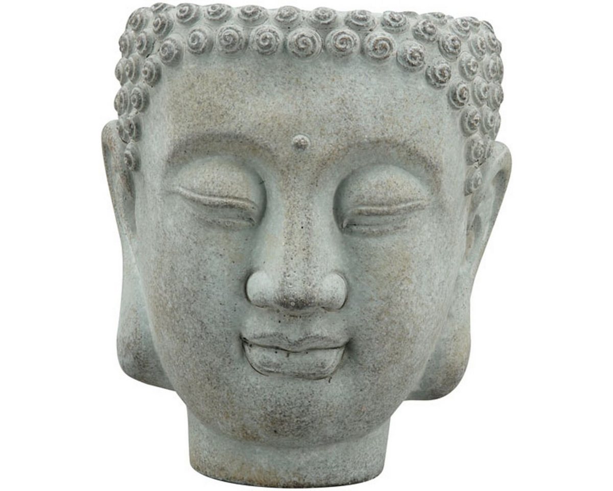 Exner GmbH Garten- & Wohnaccessoires Pflanzkübel PflanzKopf Valo Buddha Zement 12,5x11x13,5 cm Wandhänger (1 St) von Exner GmbH Garten- & Wohnaccessoires