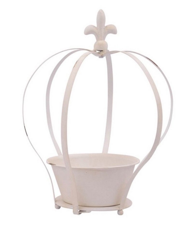 Exner GmbH Garten- & Wohnaccessoires Pflanzschale Deko Krone ArtFerro Farbe cremeweiß in 3 verschiedneen Größen (1x Krone und 1x Pflanzschale), Shabby Style Exner GmbH Garten- & Wohnaccessoires Pflanzschale Deko Krone ArtFerro Farbe cremeweiß in 3 verschiedneen Größen (1x Krone und 1x Pflanzschale), Shabby Style von Exner GmbH Garten- & Wohnaccessoires