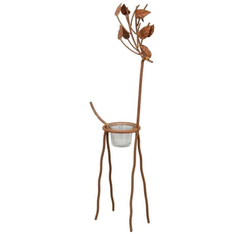 Exner GmbH Garten- & Wohnaccessoires Teelichthalter Teelicht Kerzenständer Hirsch Rost Metall Weihnachten Modern 44 cm von Exner GmbH Garten- & Wohnaccessoires