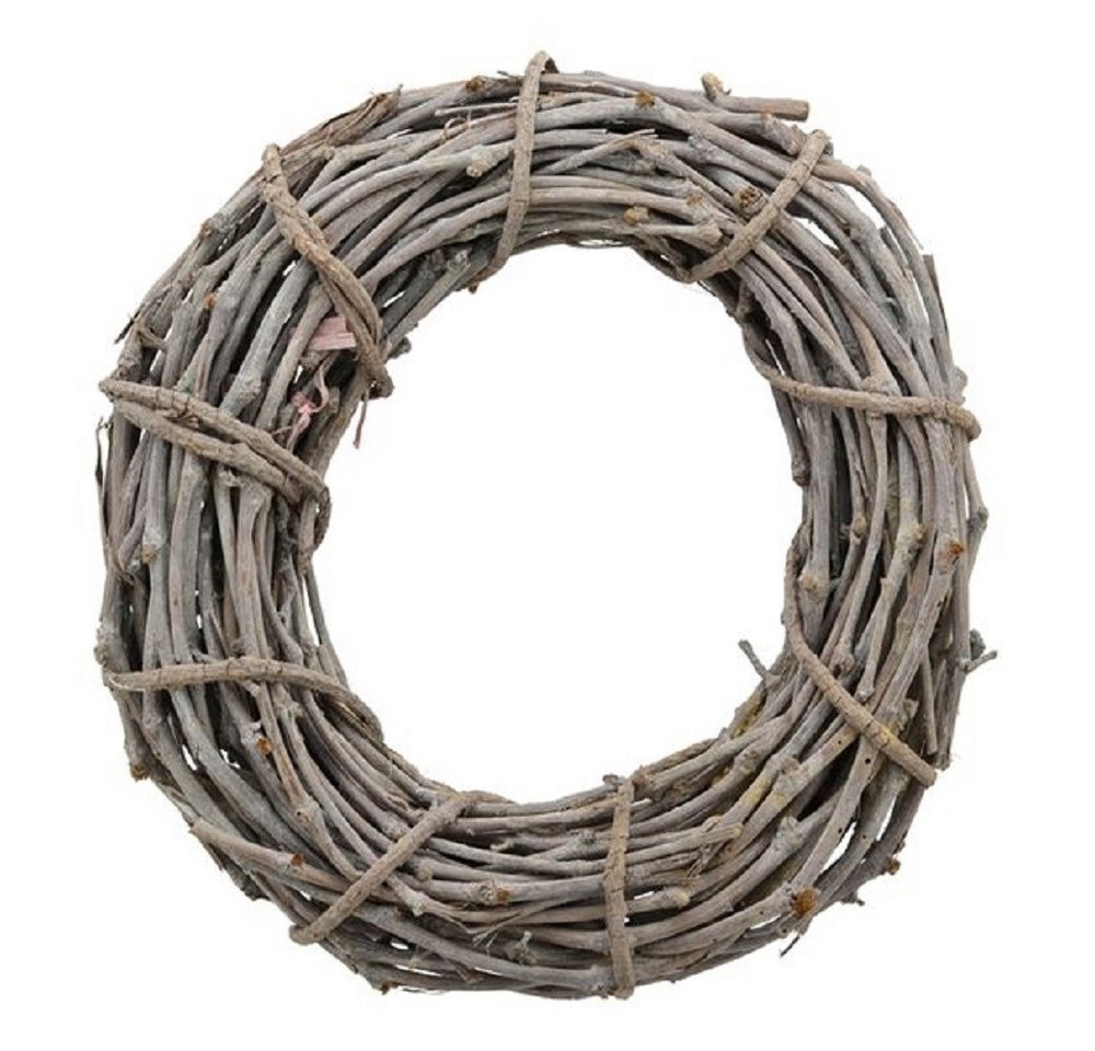 Exner GmbH Garten- & Wohnaccessoires Tischkranz Exner Kranz Willow, grau, Rattan, 30x30x9 cm 227318 von Exner GmbH Garten- & Wohnaccessoires