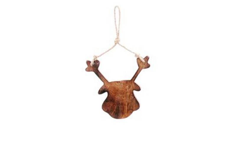 Exner GmbH Garten- & Wohnaccessoires Weihnachtsfigur RentierHänger Dost - natur - Holz - 15x15x1 cm von Exner GmbH Garten- & Wohnaccessoires